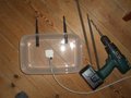 Schritt 2: Antennen und Kabel einsetzen (Kabel-Öffnung seitlich oder längs, ich empfehle jetzt besser seitlich)